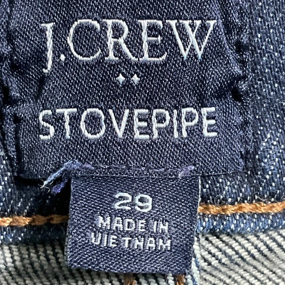 J Crew‎ Stovepipe High Rise Denim Blue Jeans Women's 29 (Actual 29x26)